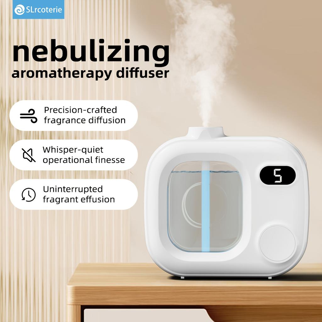 Five Adjustable Settings for A Smart Aroma Diffuser - Suitable for Essential Oils/Perfumes, Smart Diffuser with A 5-Level Adjustable Timer