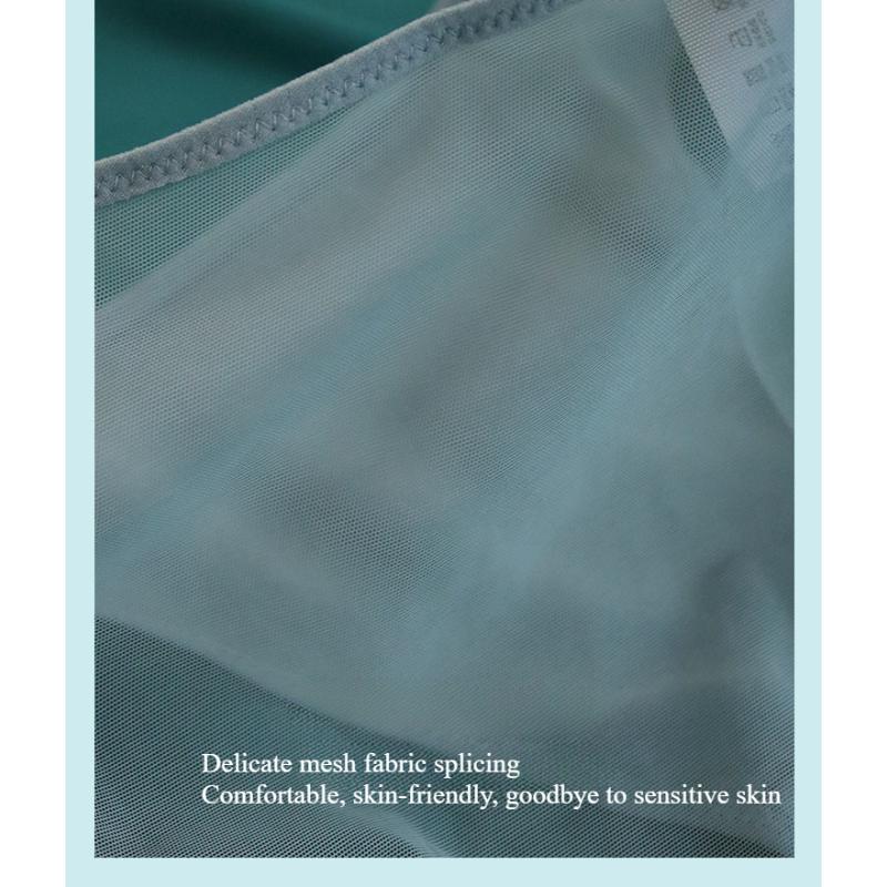 1 Pc Low Waist Sexy Lace Triangle Briefs Silky Smooth and High Elasticity Silk Home Underwear Briefs