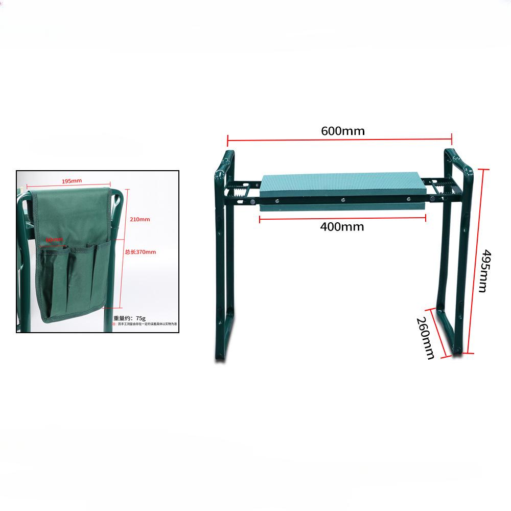 Hot Selling Garden Kneeling Stool with Tool Kit Two-use Outdoor Sponge Non-Slip Folding Stool Garden Hardware Tools