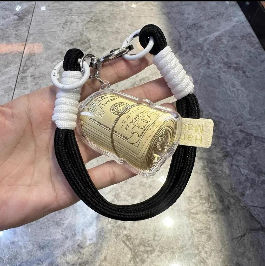 Zawieszka i brelok Bóg Bogactwa z czystego złota 999 - Urok Maneki Neko