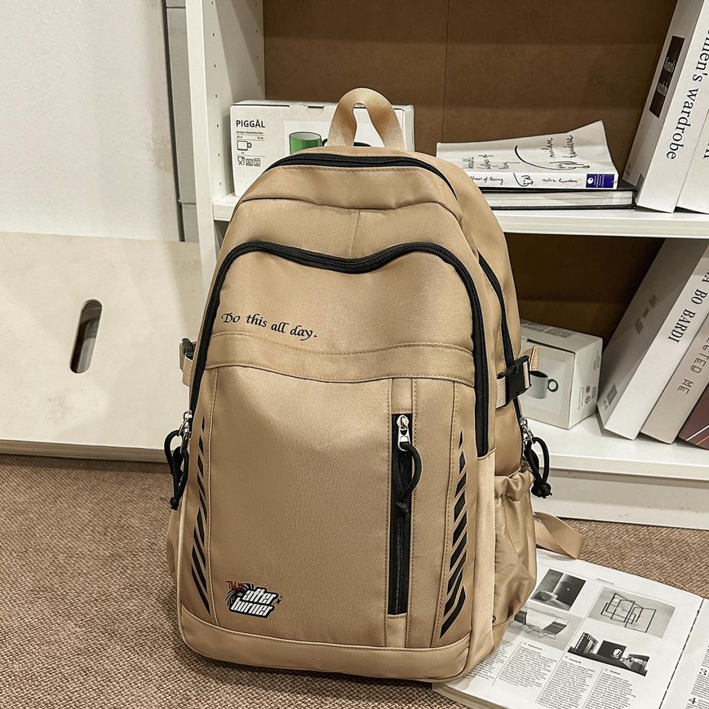 Schoolbag Stylish Simple Versatile Backpack Large Capacity Lightweight Commuter Travel Backpack Junior High School Student Class School Bag