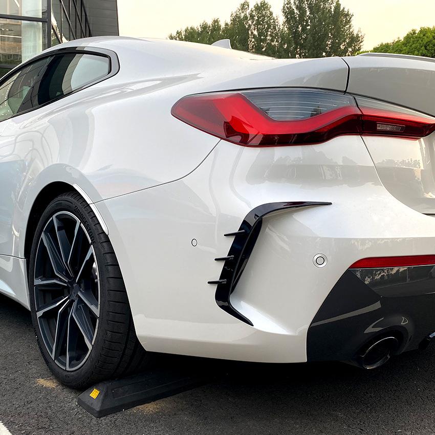 Per BMW Serie 4 G22 G23 425i 430i M440i M Sport 2021-2024 Splitter Lip Spoiler Body Kit Presa d'Aria Adesivo