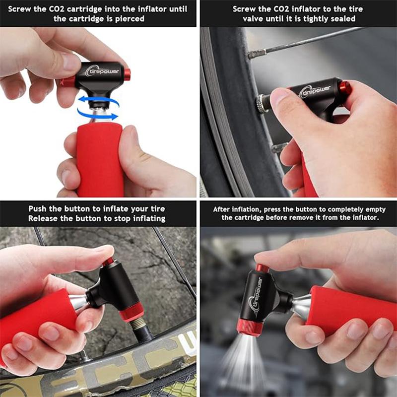 Mini Taşınabilir CO2 Lastik Pompası Bisiklet El Pompası MTB Yol Bisikleti Hava Pompası Schrader Presta Valf Adaptörü Top Bisiklet Aksesuarları