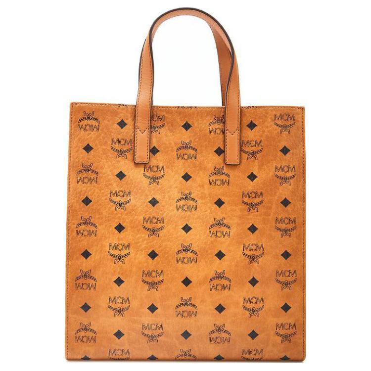 New MCM Visetos Coated Canvas Tote, One Shoulder Handbag, Men's Unisex MMTCSKC03CO001