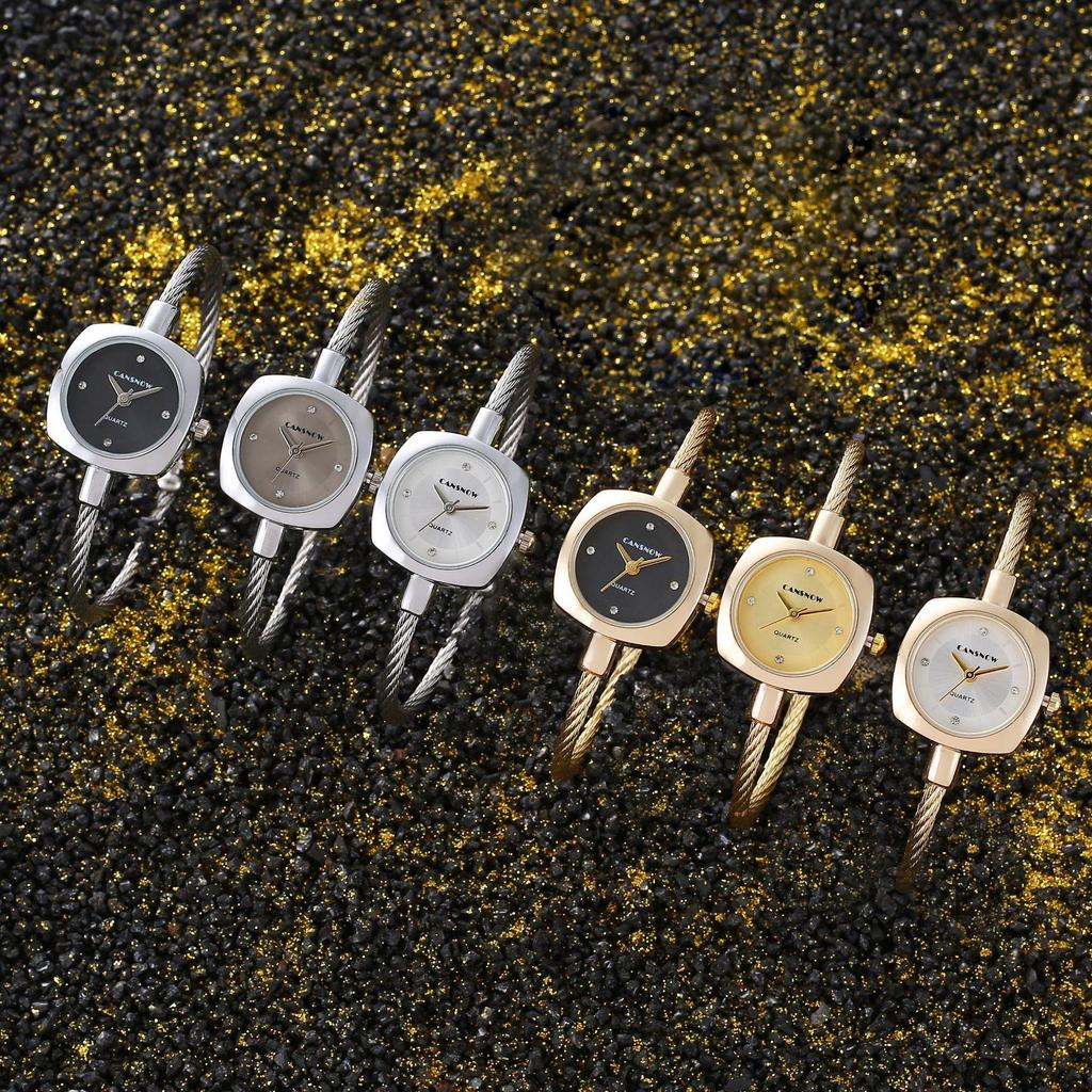 Trendy Quartz Women's Watch with Simple Open Cuff Design