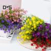 2 Pcs Outdoor Artificial Flowers Realistic UV Resistant Faux Plants Fake Flowers with Bendable Stems for Hanging Planter Porch Home Wedding Decor