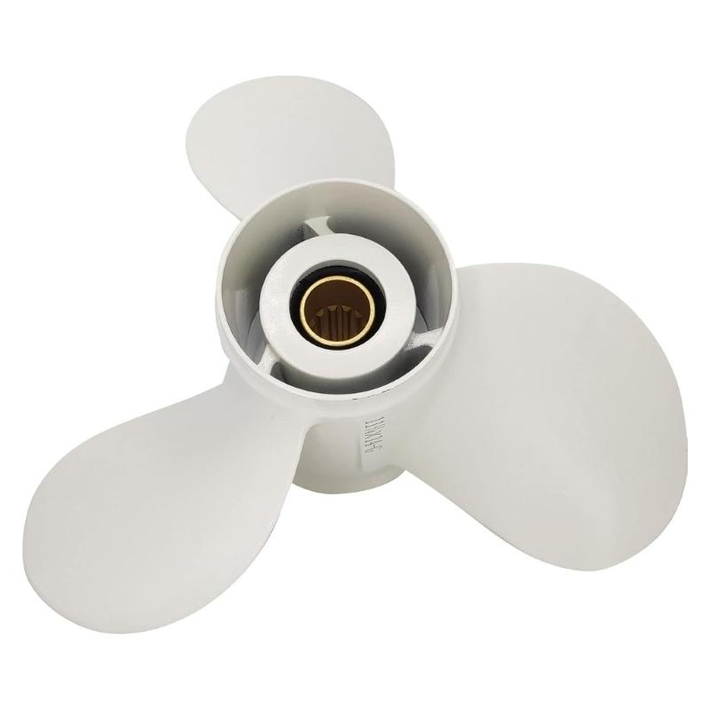 Strong 3 Blade 11 1/4 Inch Diameter 14G Marine Propeller Designed For 30HP To 60HP Outboard Engines