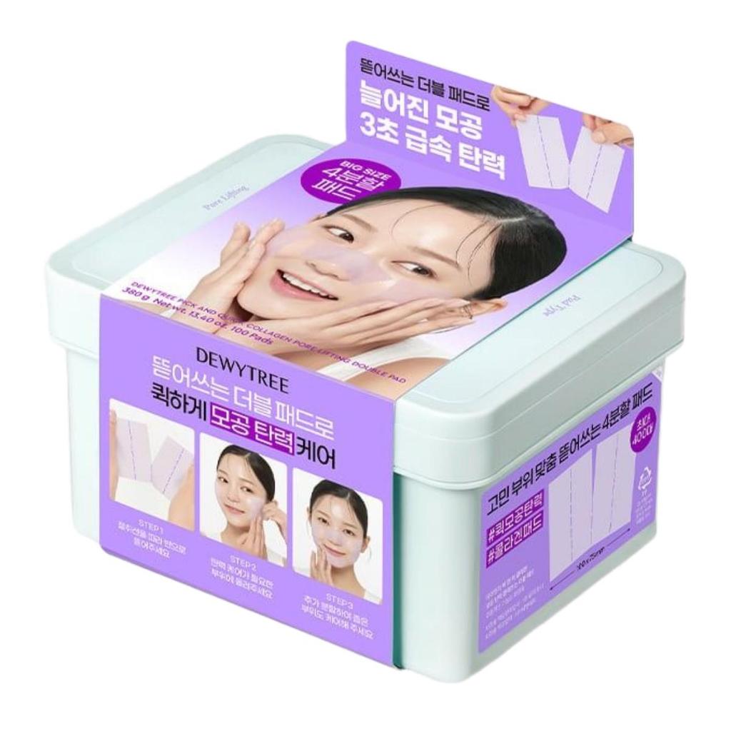 Dewytree Pick and Quick Collagen Pore Elasticity Double Pad Firming Hydrating 380g 100pcs