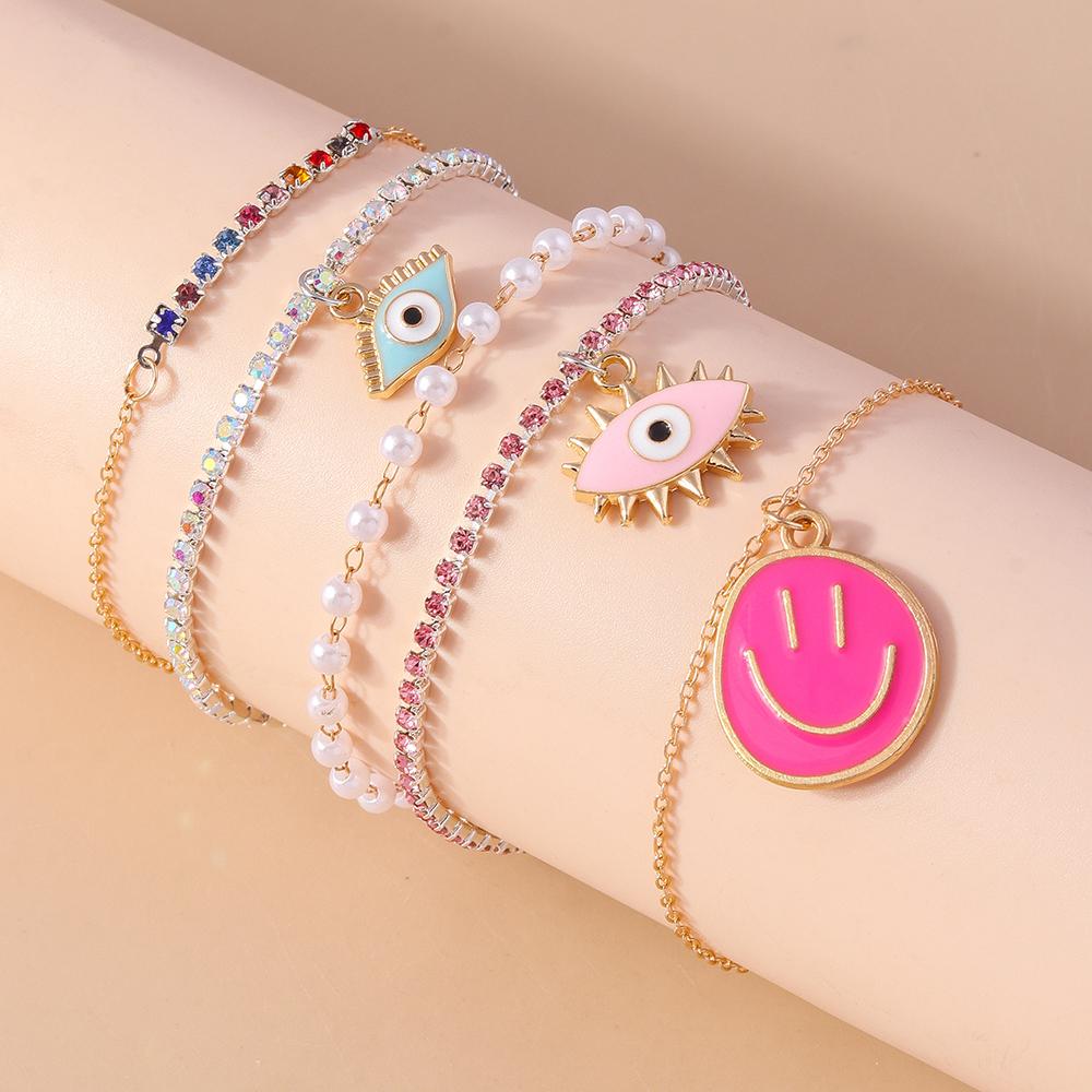 Delicate Evil Eyes Bracelet for Women Girls Y2k Crystal Chain Bracelets Birthday Party Jewelry Gifts