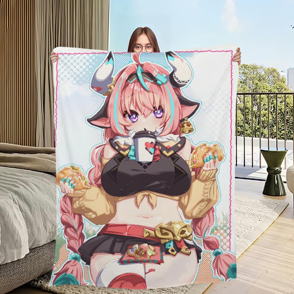 warm comfort soft Varesa plush blanket for sofa living room office NEW bedroom travel Genshin Impact gift single-sided printed