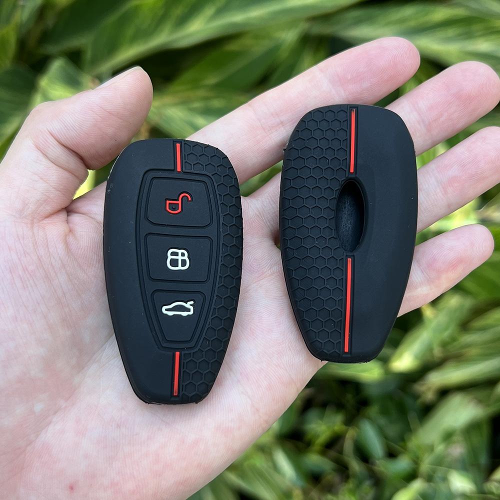

3 Button Car Key Cover Case For Ford Fiesta Kuga ST Line MK3 Transit Custom Mondeo Focus 3 Station Wagon Ecosport Key Protection чорний