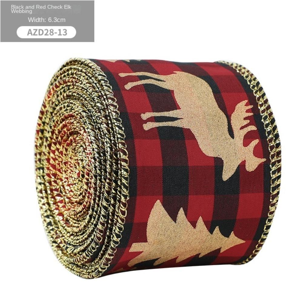 Xmas Gift Christmas Ribbon DIY Burlap Ribbon New Fabric Swirl Ribbon