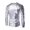 Men Shiny Gold Foil Slim Fit Short Sleeve T Shirt For Nightclub Performance