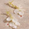 1 Paio Orecchini Pendenti da Donna Stile Francese Decorazione Stella Marina Conchiglia Petalo Charms Orecchini a Bottone Orecchini per Vacanze Estive Gioielli Regalo