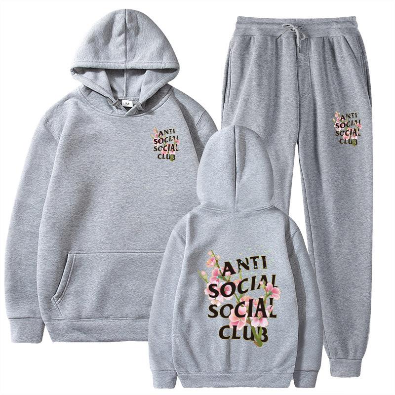 Pants Suits Sweatshirt Hooded Unisex Suit Men Women Comfortable Soft