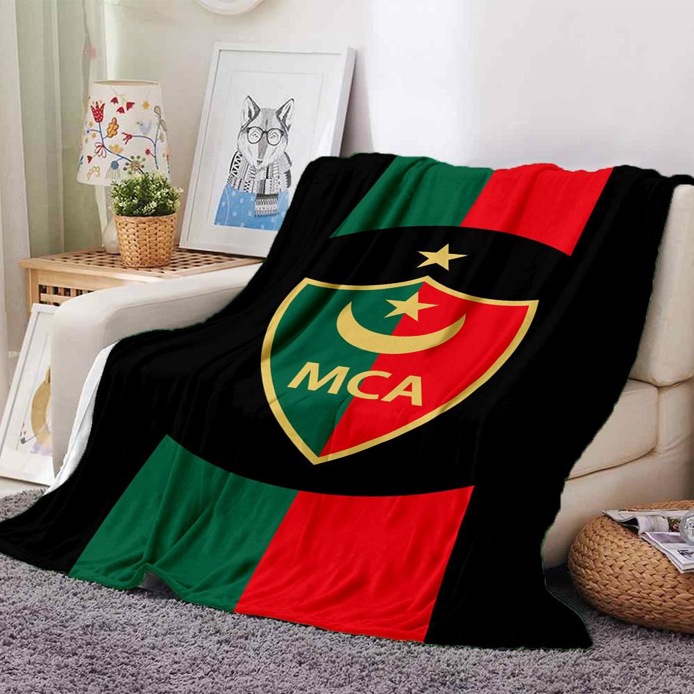 MCA MOULOUDIA LOGO Print Flannel Blanket High Quality Warm Comfortable Cover for All Seasons Perfect for Gifts Home Decor