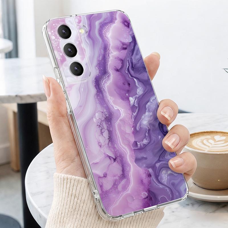 Colorful Marble Print Case For Samsung A57 S26 Ultra A37 A17 A56 A36 A26 A16 A55 A35 A25 A15 A54 5G S21 FE S22 S23 S24 S25 Plus Clear TPU Soft Cover