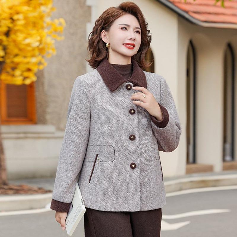 Autumn and winter new temperament top short thickened fragrant woolen coat autumn and winter
