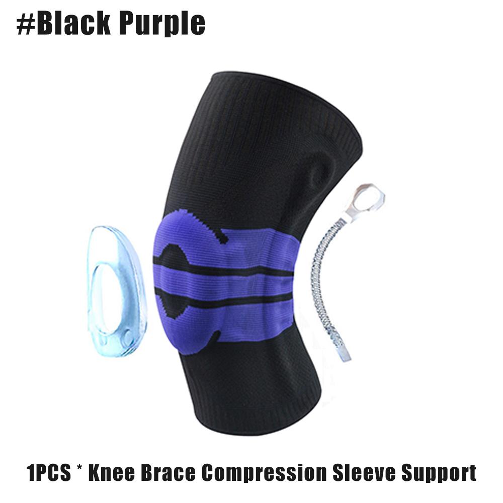 Ginocchiera Compressione con Supporto a Molla in Gel di Silicone per Menisco Strappato Artrite Corsa Stabilizzatore Rotula Uomo