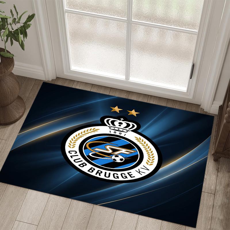 Club Brugge FC Design Crystal Velvet Carpet Cozy Non?Slip Printed Rug For Bedroom Living Room Entrance