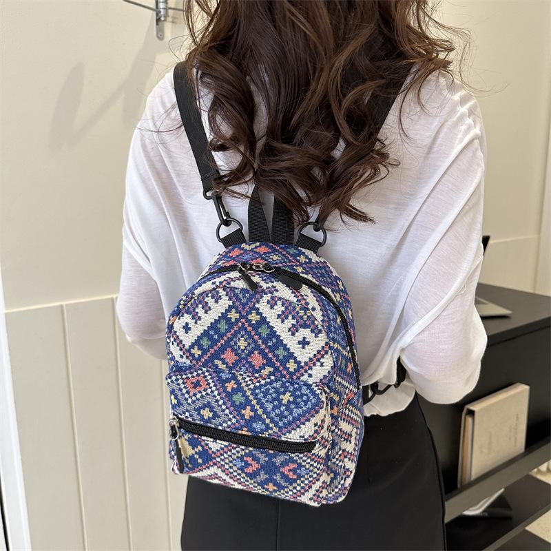 Ethnic Style Retro Small Backpack 2025 Autumn New Versatile Women's Backpack Foreign Style Large Capacity Travel Backpack