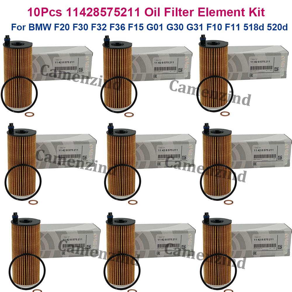 

10Pcs 11428575211 Car Engine Oil Filter Element Kit HU6014/1Z For BMW F20 F30 F32 F36 F15 G01 G30 G31 F10 F11 518d 520d 10PCS with BOX