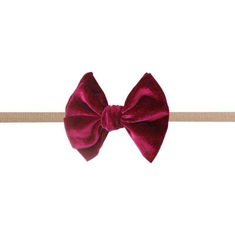 New baby golden velvet bow headband, baby girl does not hurt the skin hair accessories headband Babyhairband