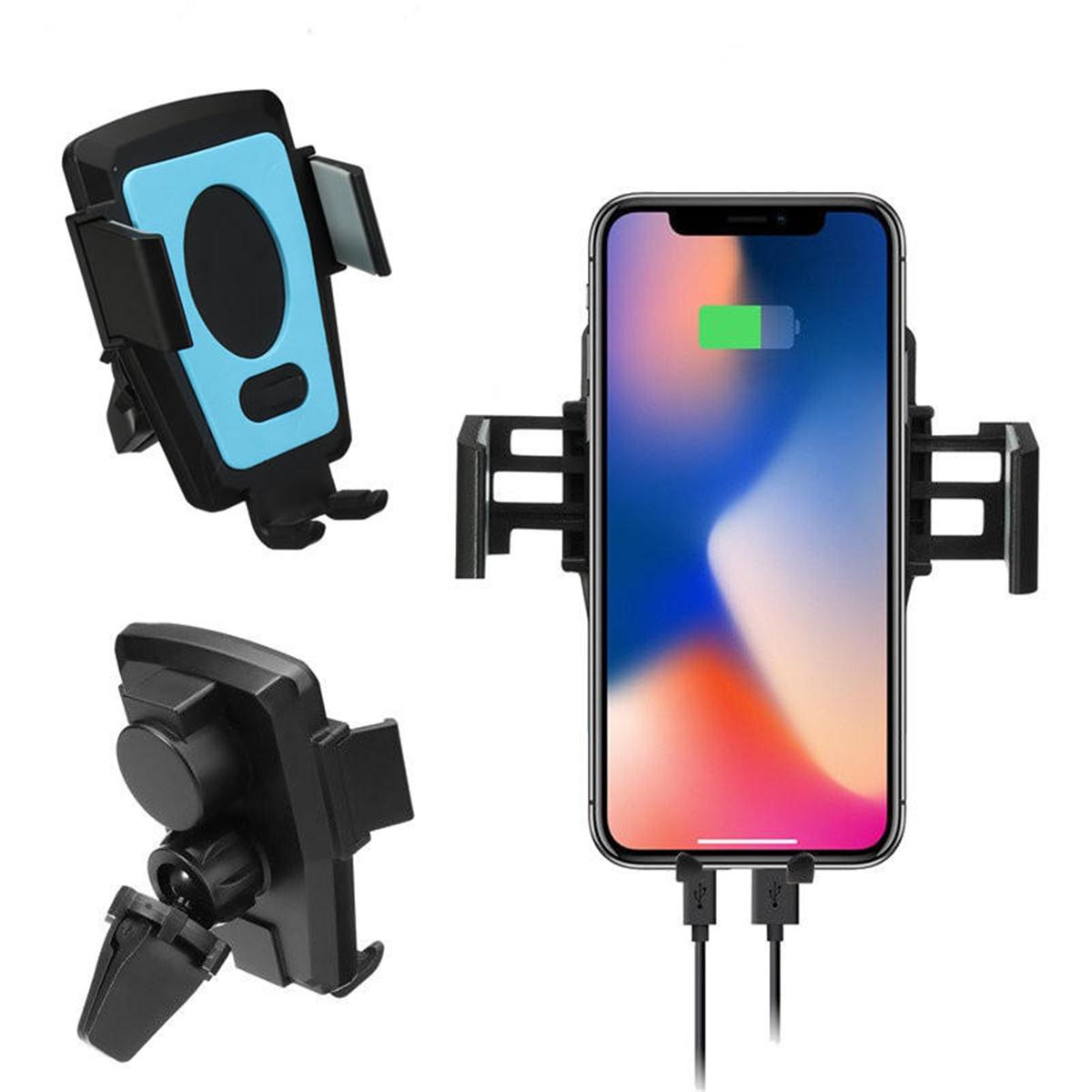 

360 Degree Rotation Universal Car Phone Holder Stand Electric Auto Lock Charging