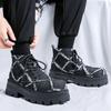 2025 neue Herrenschuhe Plateau erhöhend Martin Boots Modetrend vielseitig lässig kurze Workboots 77067-R
