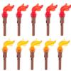 MOC Medieval Building Blocks Compatible Flame Feather Camping Wooden Pile Bonfire Tent Accessories Model Mini Bricks Toys Gifts