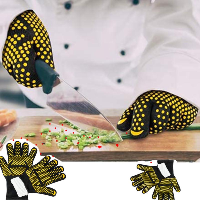 Hitzebeständige Silikon-Ofenhandschuhe, Lebensmittelqualität, 800°F (ca. 425°C) Isolierung, Verbrühschutz-Backhandschuhe