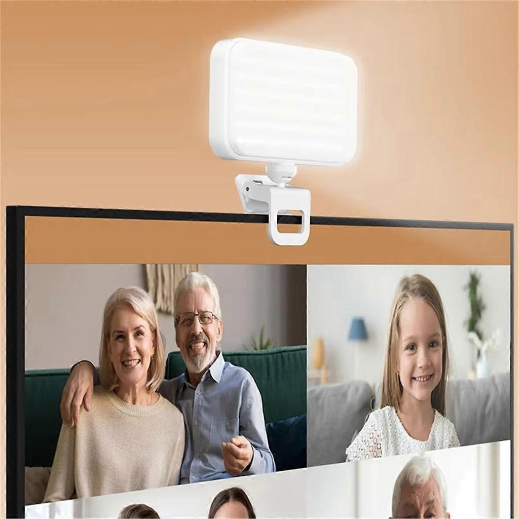 Laptop Selfie Licht Clip-on LED Licht für Telefon Tablet Computer Licht für Fotografie Make-up Zoom Konferenz Licht Weiß
