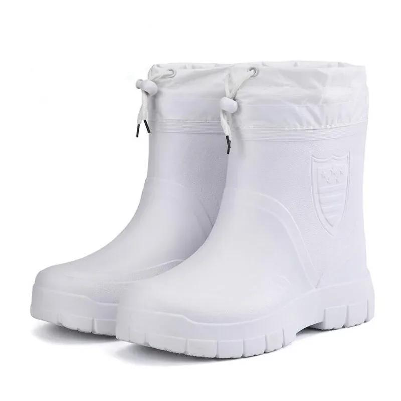 2025 Herren Schneestiefel Outdoor Wasserdicht Angeln Winter Warme Stiefeletten für Herren Übergröße Dicke Sohle Rutschfest 2025