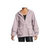 Under Armour Solid Color Pleated Woven Hooded Zip Work Jacket Women jackets Fatigue-Gray 1386455-015