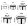 Large Capacity Stainless Steel Food Storage Container Leak Proof Lunch Box with Lid Metal Crisper for Home and Office