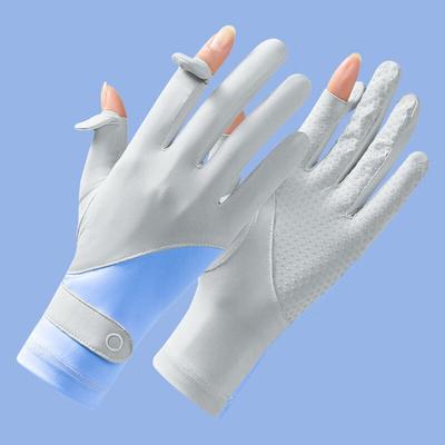 Summer Sunscreen Gloves Women's Thin Touch Screen Driving Non-slip Fishing Ultraviolet Sun Protection Outdoor Riding Breathable and Cool Feeling