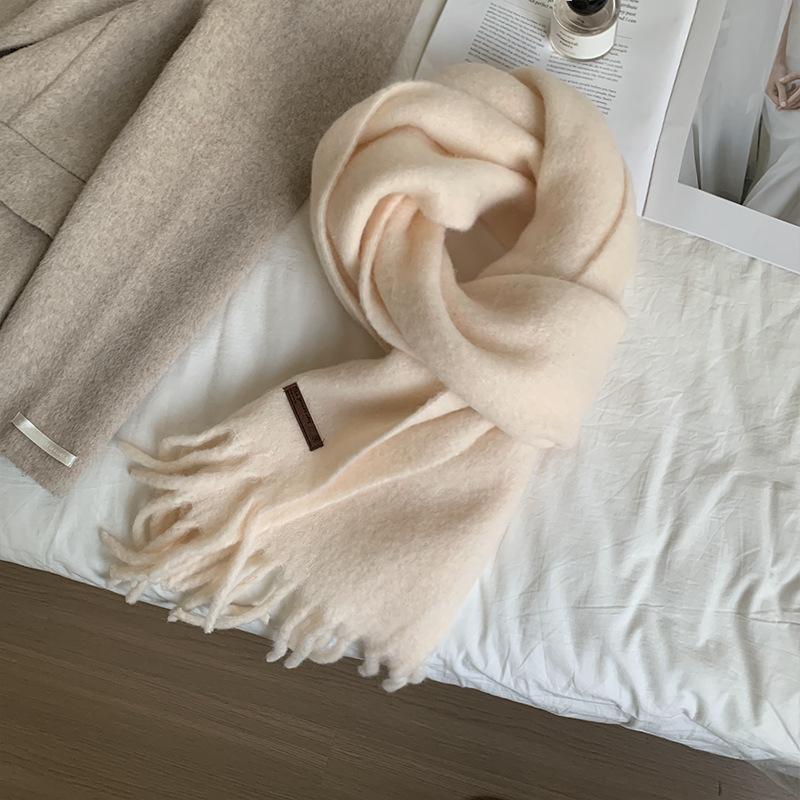 Wool New Year'S Red Knitted Scarf Women'S Winter Korean Atmosphere Warm Student Christmas Scarf
