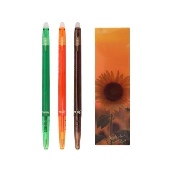 PILOT Летняя лимитированная серия Frixion Ball Slim 038 Набор из 3 цветов [Подсолнух (Коричневый, Оранжевый, Зеленый)]