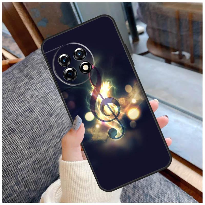 Music Note Symbol Piano Case For OnePlus 13T 8T 10T 9 10 Pro 15 13 12 11 13R 12R Nord CE 5 2 3 4 Lite N20 N30 Coque