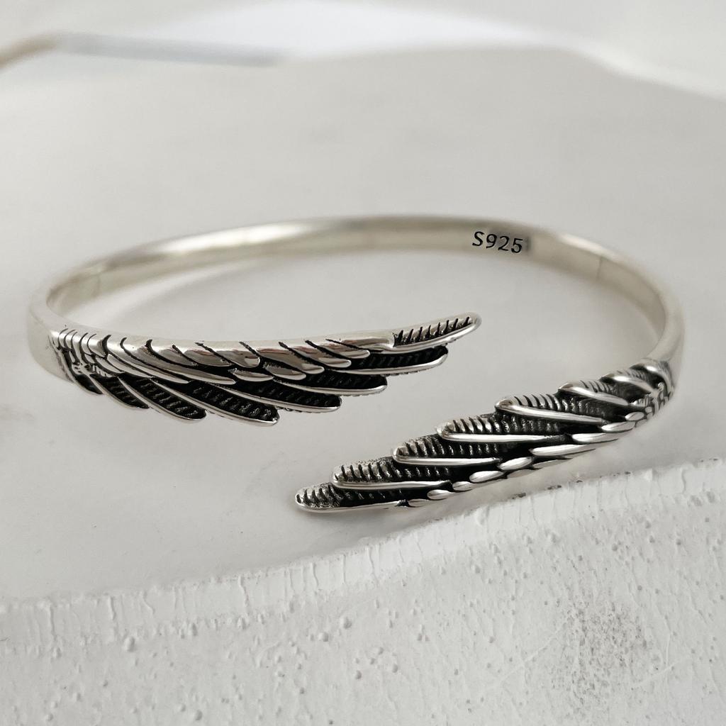 100% Solid 925 Sterling Silver Metal Bracelet for Women Vintage Handmade Simple Retro Chain Heart Bracelet Birthday Gift Party