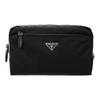 Dreieck-Logo Reißverschluss Kosmetiktasche Clutch Damen Taschen Schwarz 1NE394-067-F0002