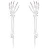 Halloween Skull & Skeleton Stake Set: 3-Piece Hand Bones & Head Decoration for Festive Props