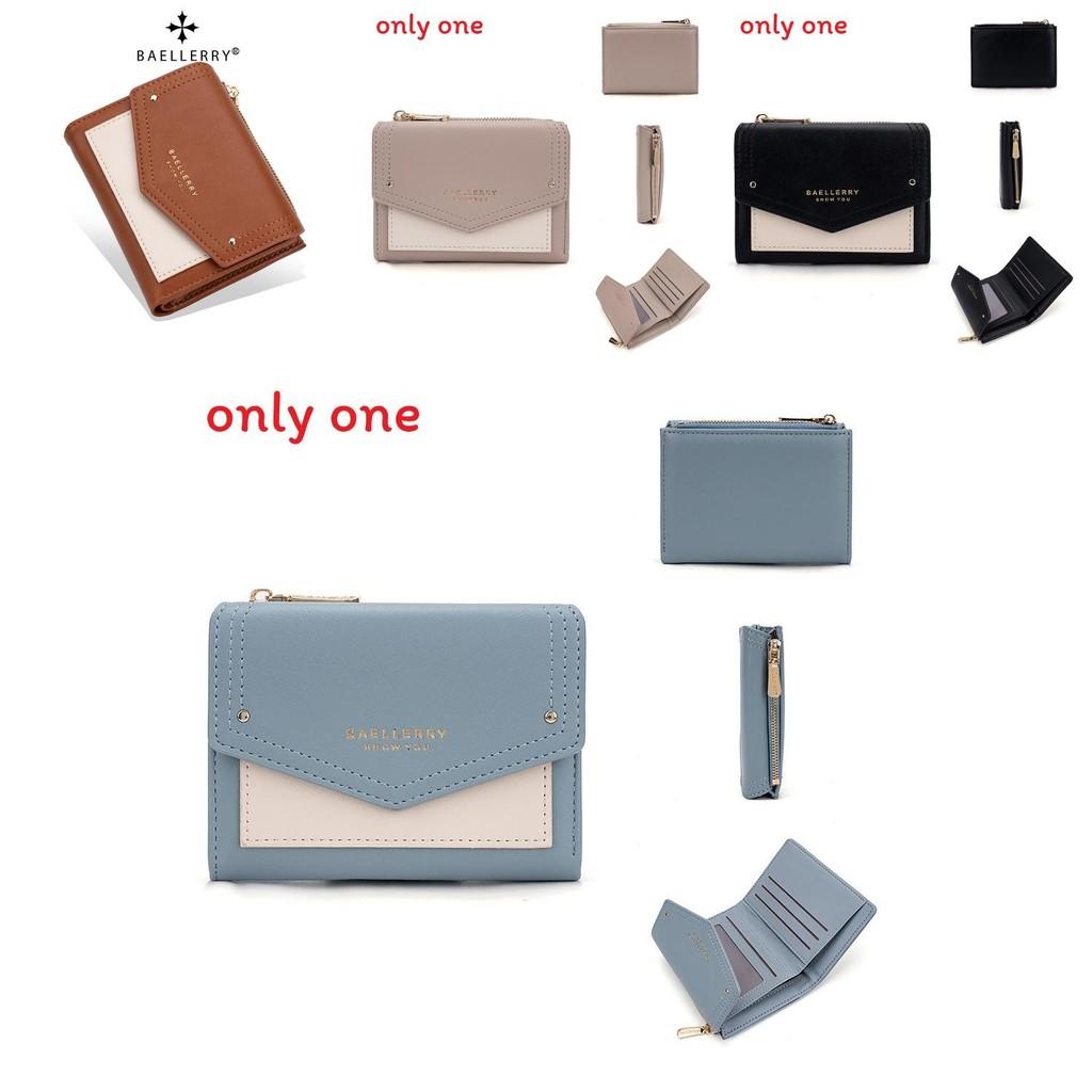 Pu Material Womens Wallet With Letter Print Design And Zipper For Daily Use