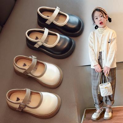 Chaussures simples pour filles et chaussures en cuir pour enfants