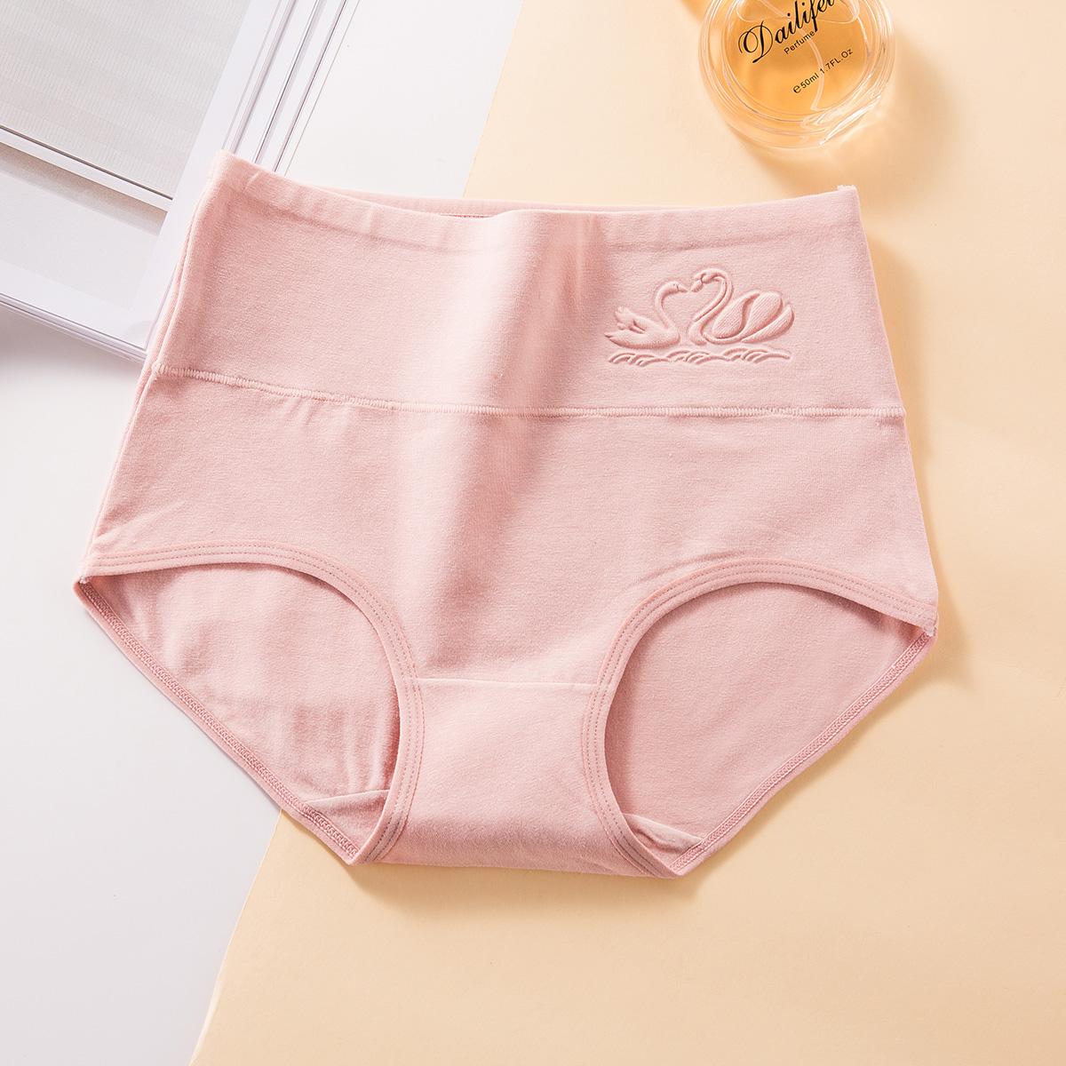 

Большие размеры, женские хлопковые трусики, красное нижнее белье, дышащие трусы, трусики с высокой талией, формирователь тела, женские трусы XL розовый