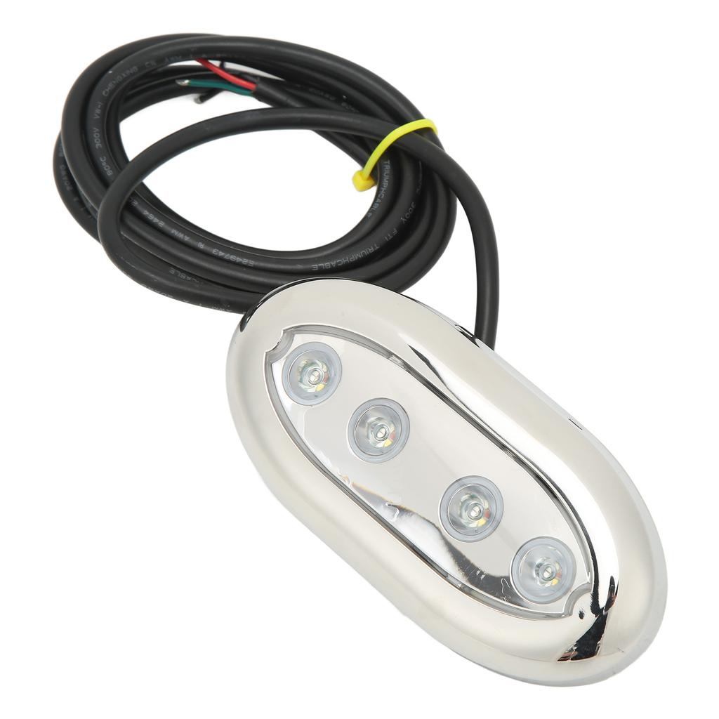 Marine Underwater LED Light DC 12V‑24V IP68 Waterproof Universal Fit for Boat Yacht Waterside Blue Light 4W