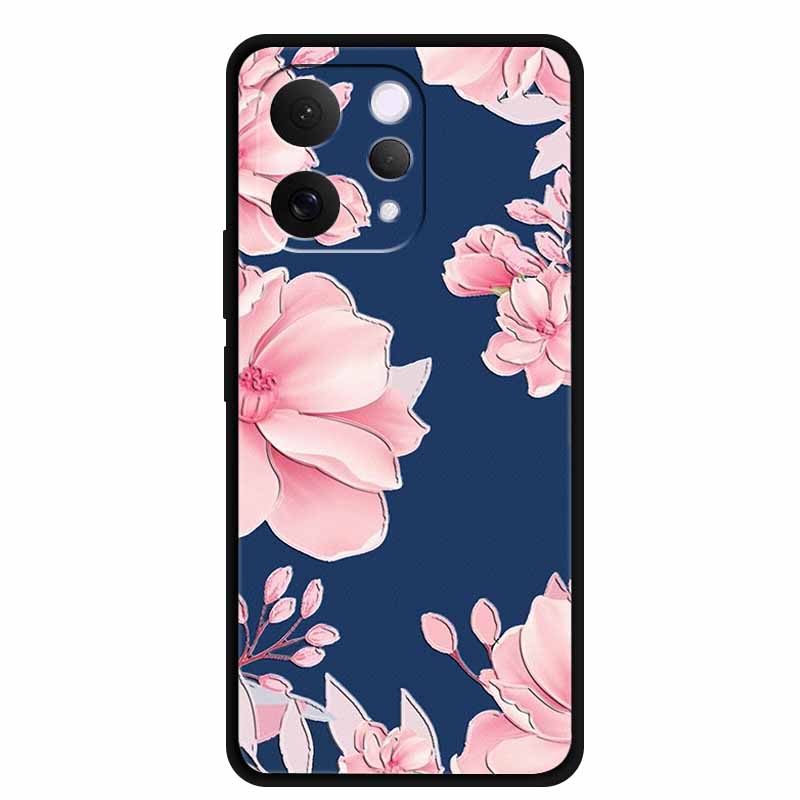 For Vivo S50 5G Case 3D Emboss Flower Black Silicone Soft Back Cover Case For Vivo S50 2025 Phone Case 6.59" Coque V2528A Fundas