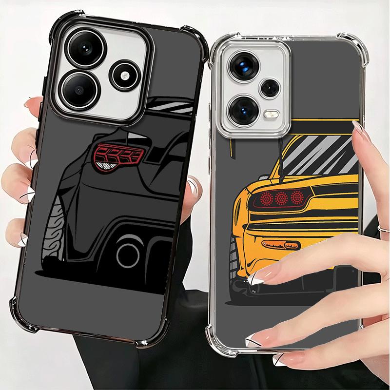 JDM Sports Cars Minimalist Design Plating Phone Case For Xiaomi Redmi Note 14 15 Pro Plus 13 12 11 11S 11T 10 9S 9 5G Anti-Fall