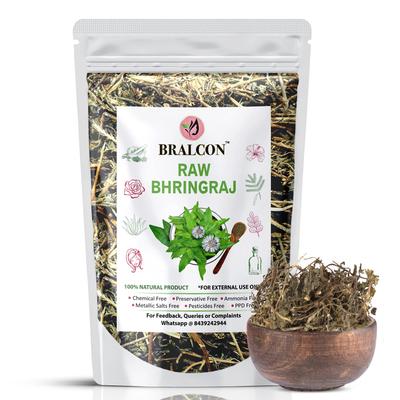 BRALCON Natürliches Rohes Bhringraj 100g Eclipta Alba 100% Reine & Natürliche Blätter zur Pflege von Haut und Haaren Ayurvedische Trockene Blätter Haarpflege Conditio