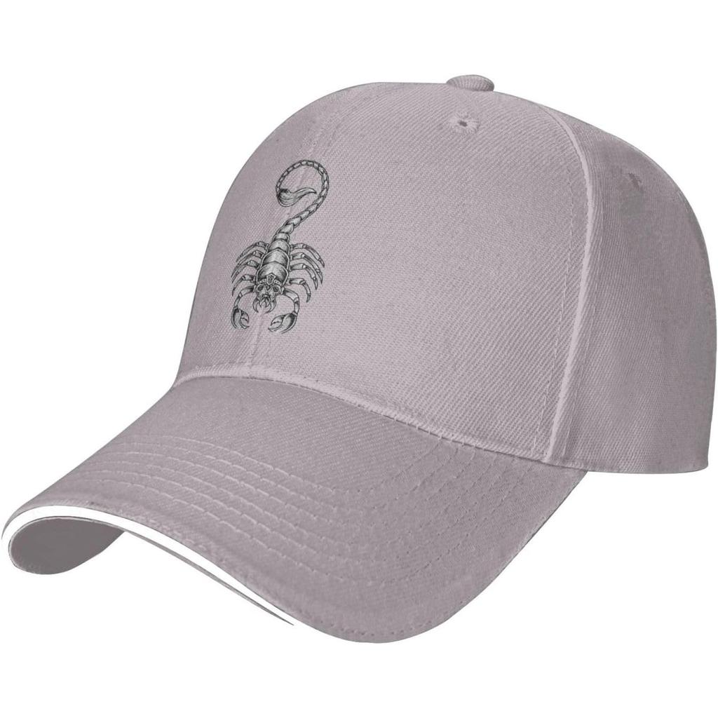 Scorpion Zodiac Baseball Cap Polyester Adult Sun Hat Casual Adjustable Golf Cap for Unisex Women